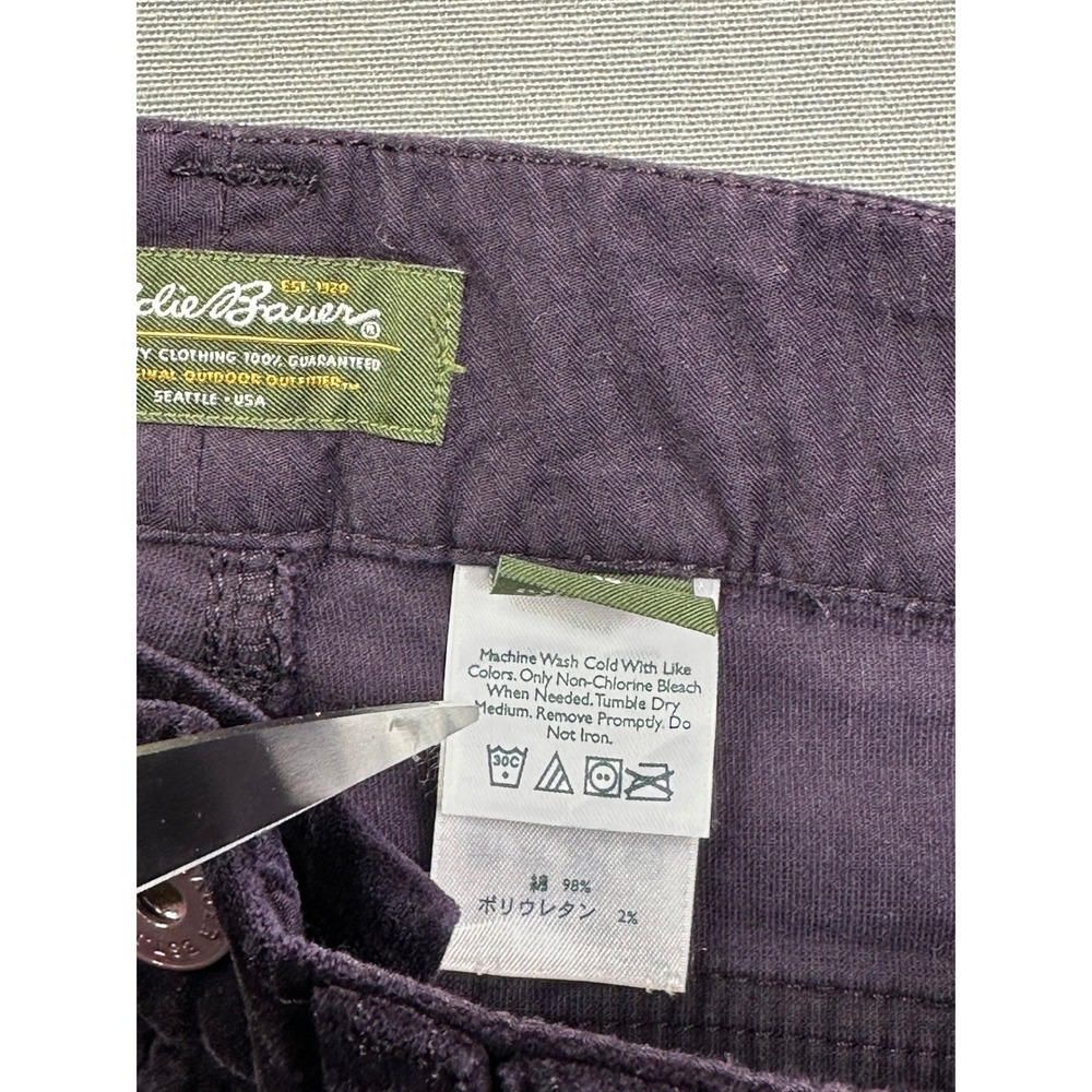 Eddie Bauer Purple Corduroy Pants Women Wide Leg Velvet Texture Trousers size 10 - Picture 16 of 16